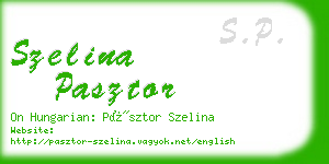 szelina pasztor business card
